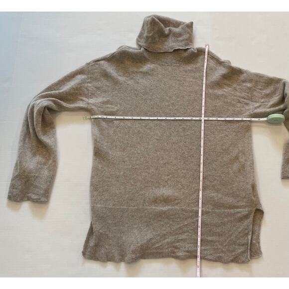 Charter Club 100% Cashmere Beige Long Tunic Turtleneck Sweater, Size S - Picture 10 of 12